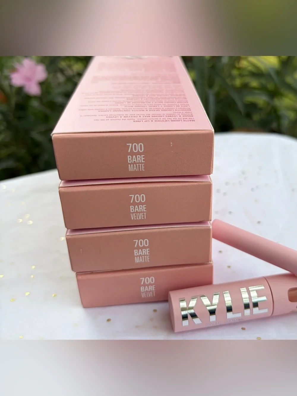 NIB KYLIE Nude Liquid Lipstick & Lip Liner Set - Soft Beige